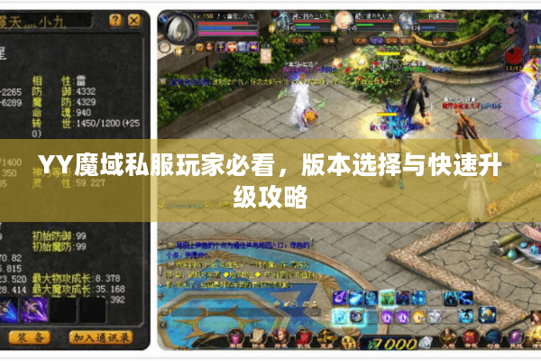 YY魔域私服玩家必看，版本选择与快速升级攻略