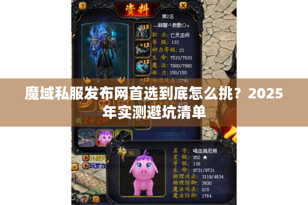 魔域私服发布网首选到底怎么挑？2025年实测避坑清单